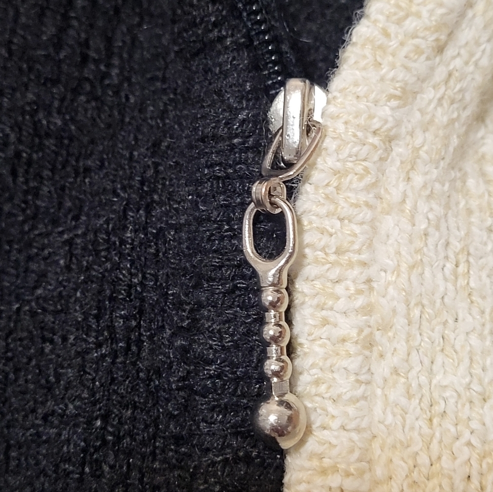 TanJay Vintage Dog Embroidered Knit Full Zip Cardigan Jacket Women’s Large C50 - Picture 6 of 10